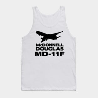 McDonnell Douglas MD-11F Silhouette Print (Black) Tank Top